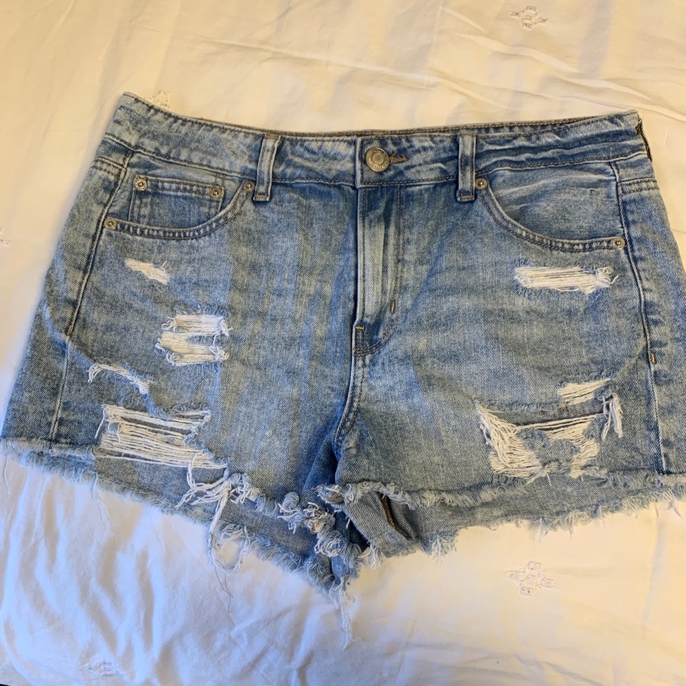 Distressed American Eagle denim shorts